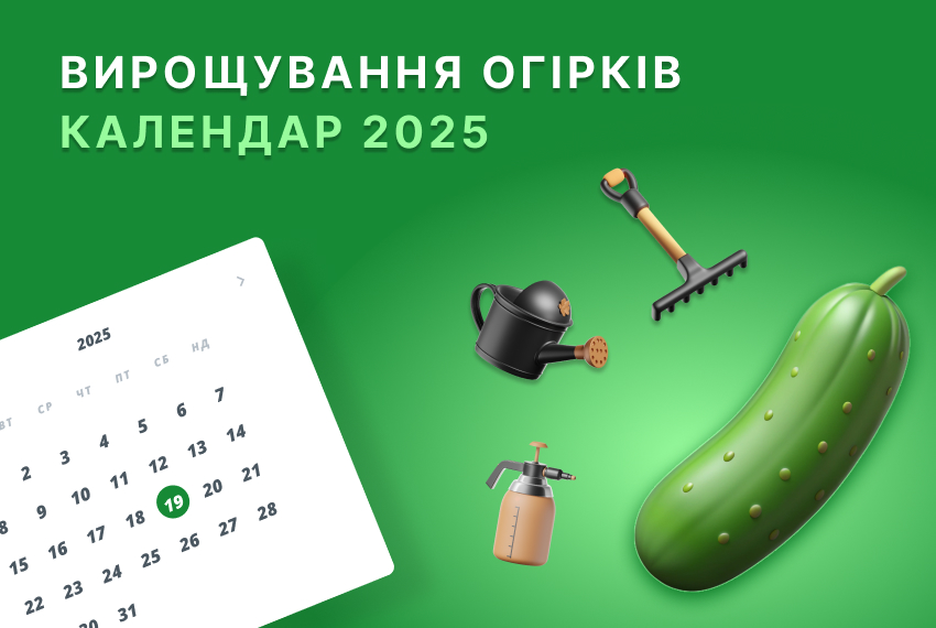 Календар догляду за огірками на 2025 рік