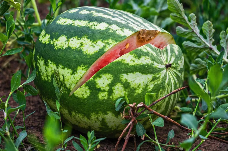 Що відбувається всередині кавуна, коли він тріскається